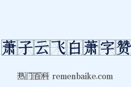 萧子云飞白萧字赞是什么意思的图片